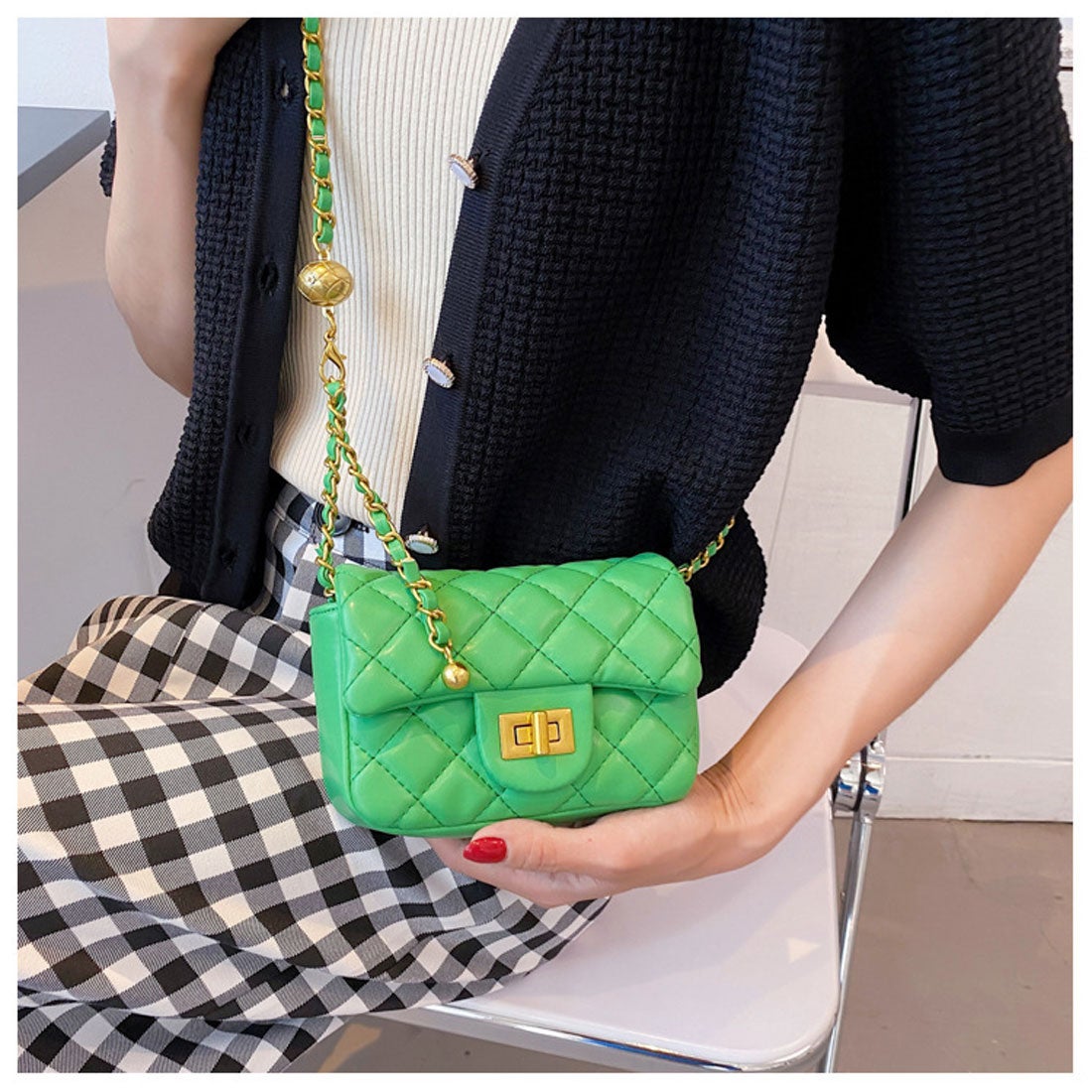 メゾンドラティール maison de LATIR キルティングチェーンバッグ