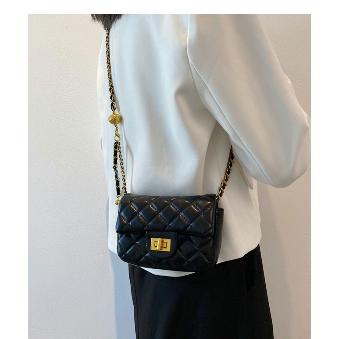 メゾンドラティール maison de LATIR キルティングチェーンバッグ