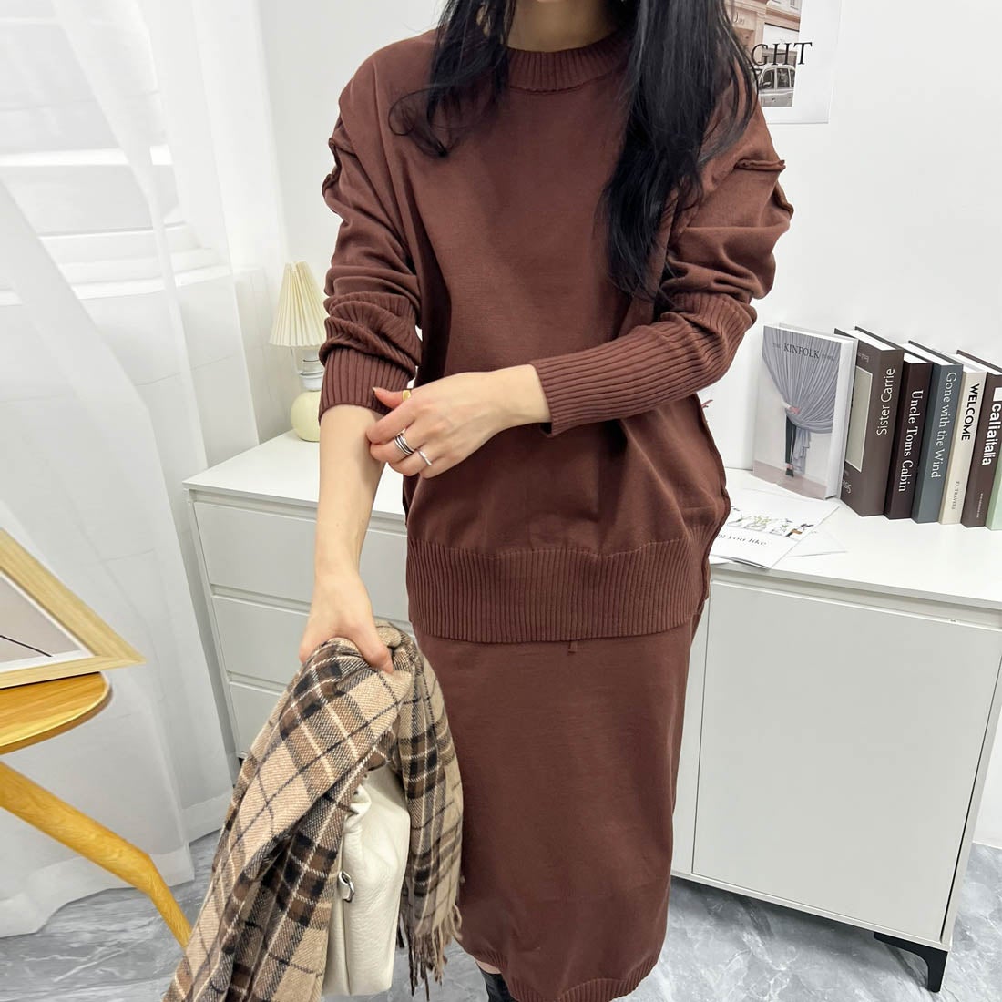 メゾンドラティール maison de LATIR ニットセットアップ （ダーク