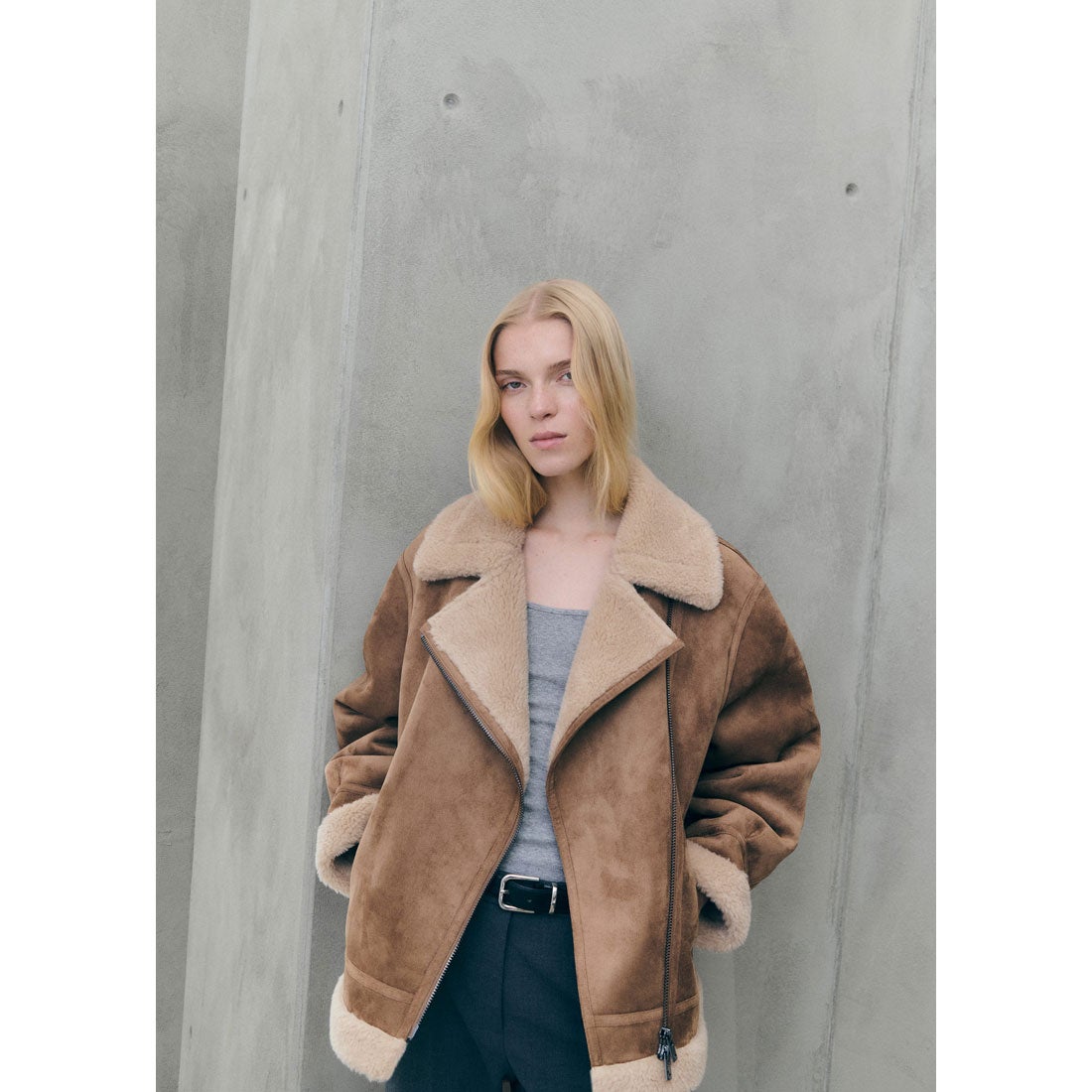 ボアジャケット .-- ADRI （ブラウン） -MANGO - マンゴ公式オンライン