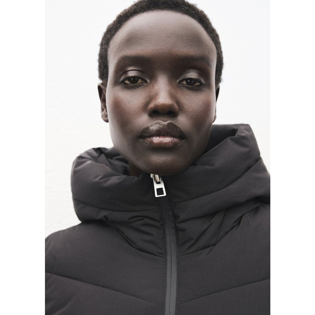 フェイクダウンジャケット .-- TOKYO （ブラック） -MANGO - マンゴ