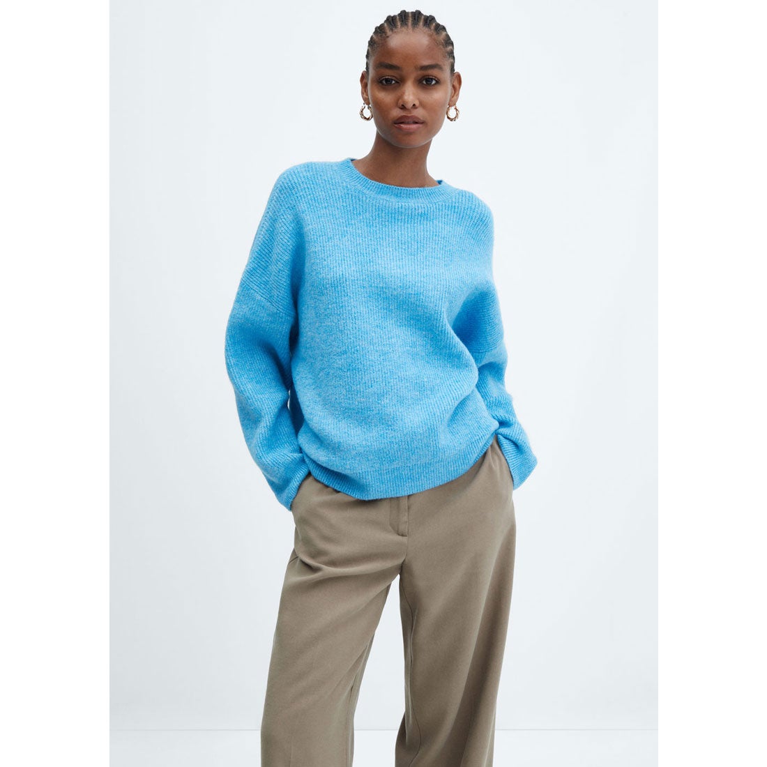 セーター .-- RAVEN （ターコイズブルー） -MANGO - マンゴ公式