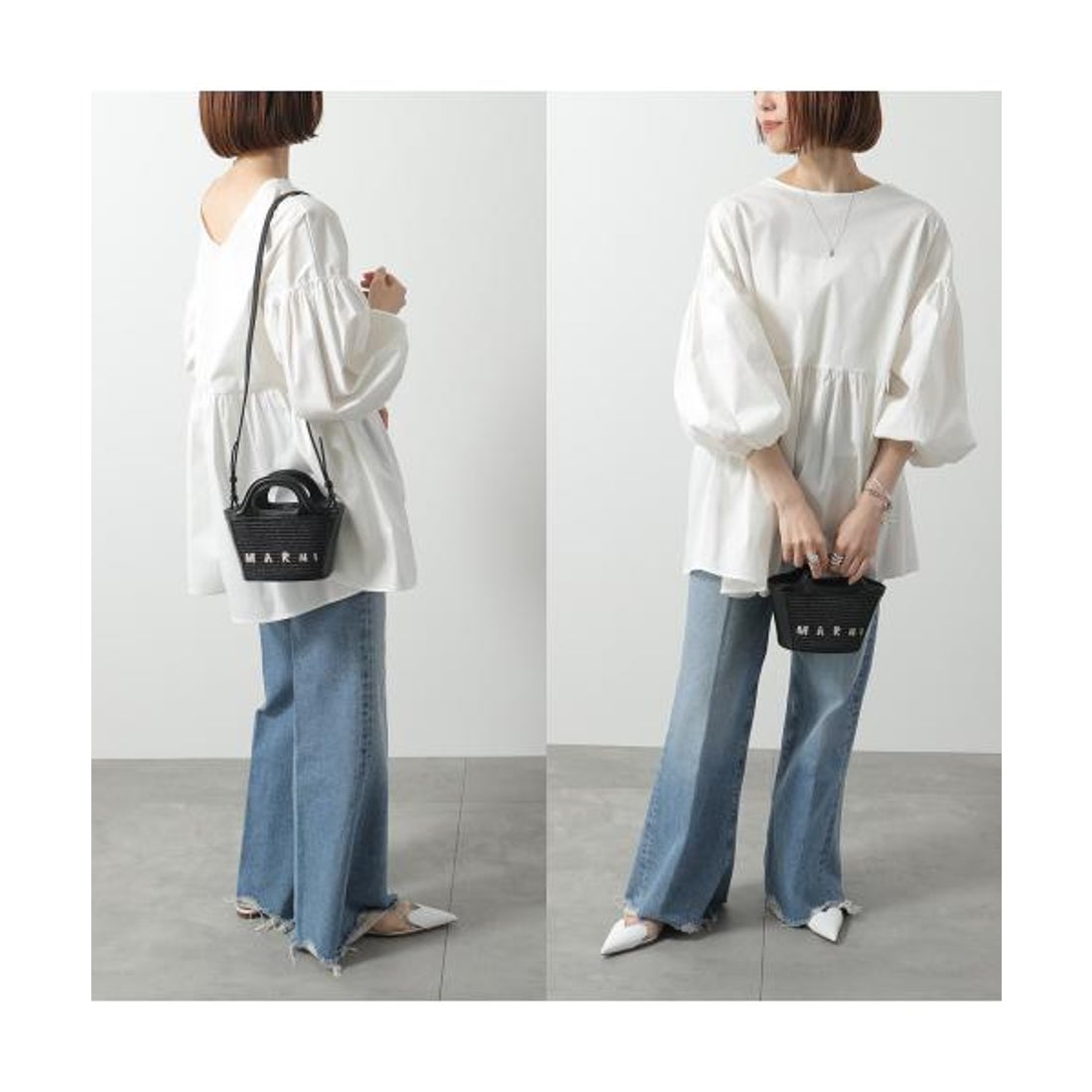 マルニ公式オンライン MARNI ターコイズ ブラック ショルダーバッグ