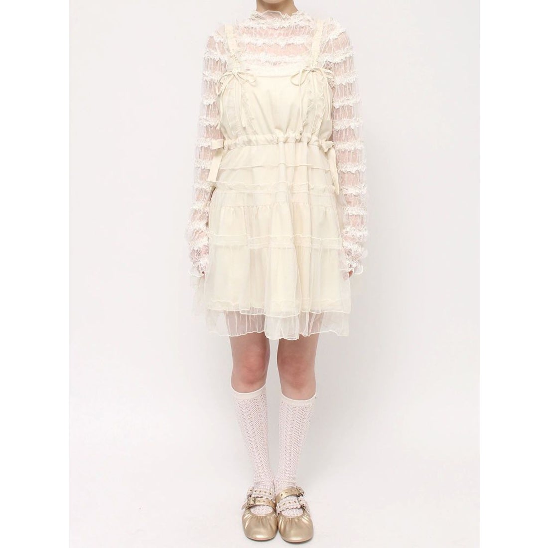 メリージェニー merry jenny チュールドロストミニキャミワンピース