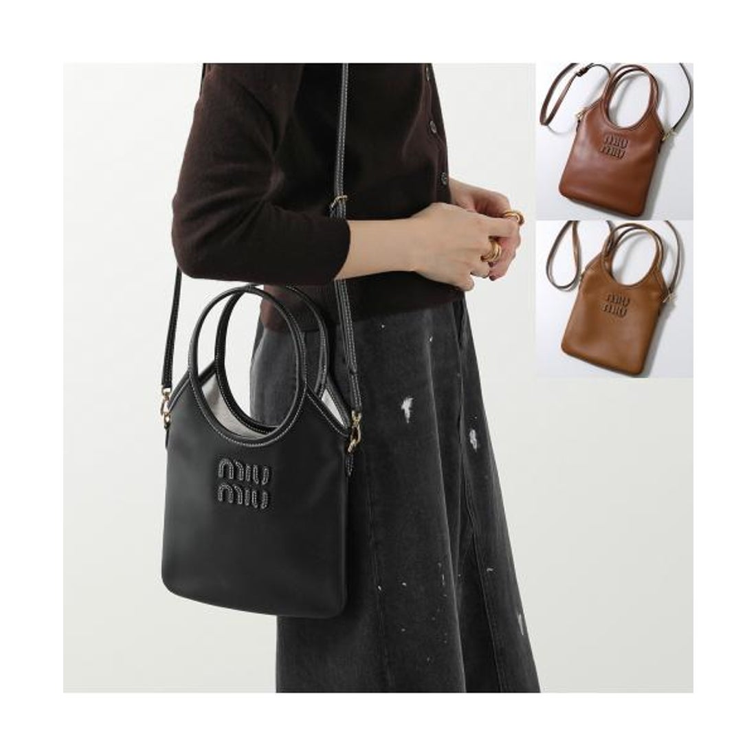 ミュウミュウ Miu Miu MIUMIU ショルダーバッグ 5BA281 2CRW レザー