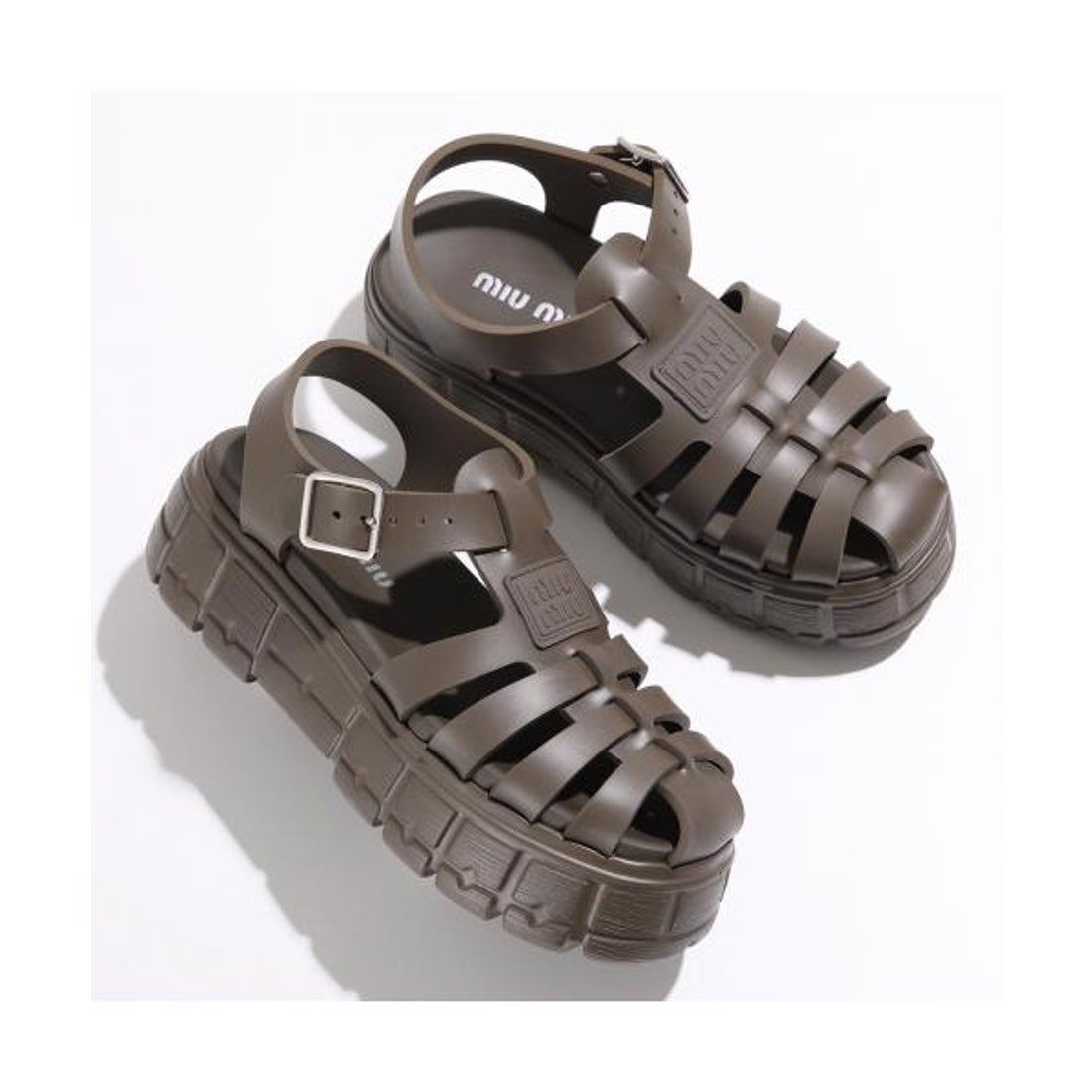ミュウミュウ Miu Miu MIUMIU サンダル 5X140E 3LKK メタルバックル