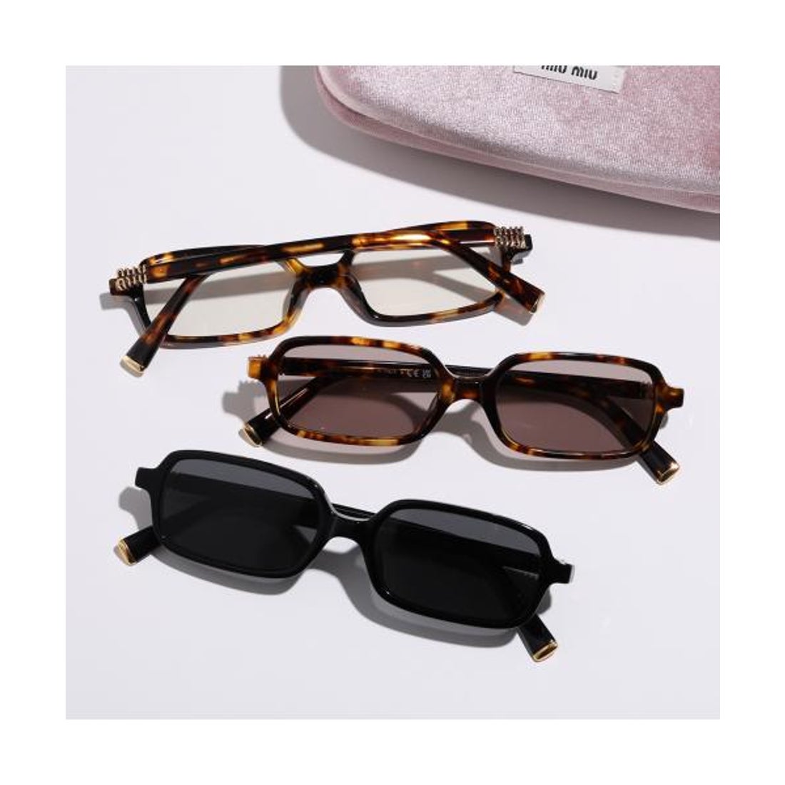 ミュウミュウ Miu Miu MIUMIU サングラス SMU 11Z スクエア型 （16K