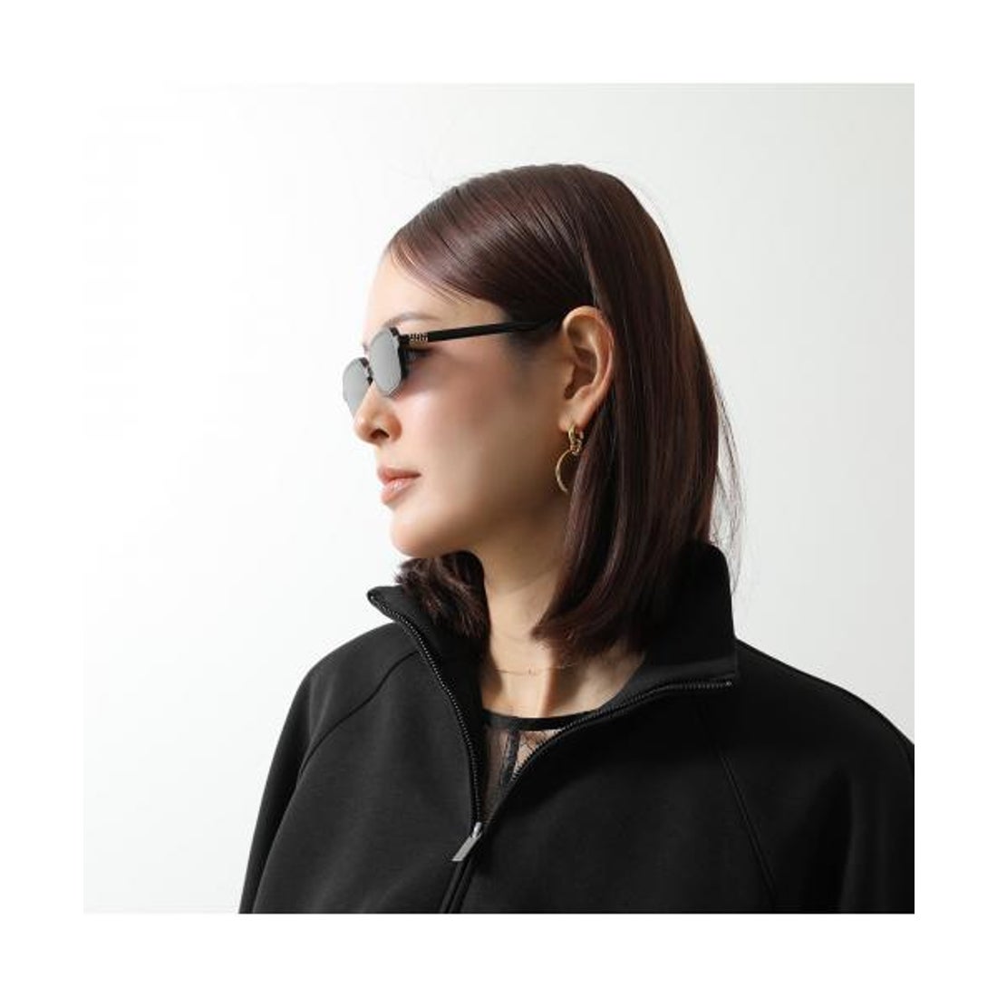 ミュウミュウ Miu Miu MIUMIU サングラス SMU 11Z スクエア型 （16K