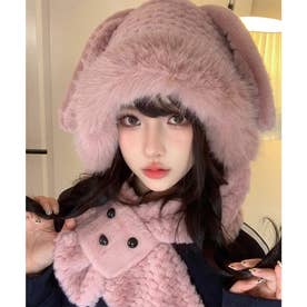 ミニミニストア miniministore マフラー帽子うさぎ耳 ファー帽子ボア