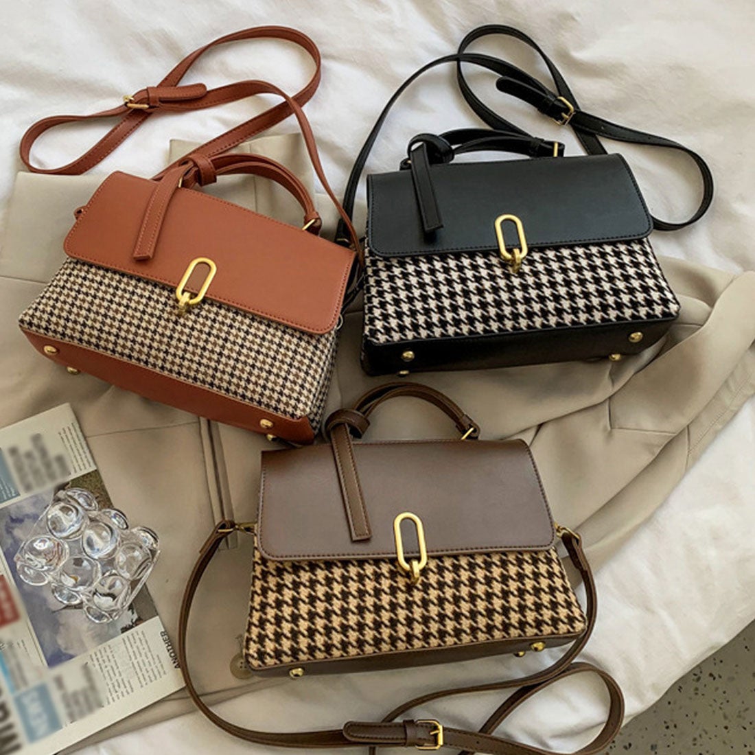 miniministore ショルダーバッグ 千鳥格子 レディース -ファッション