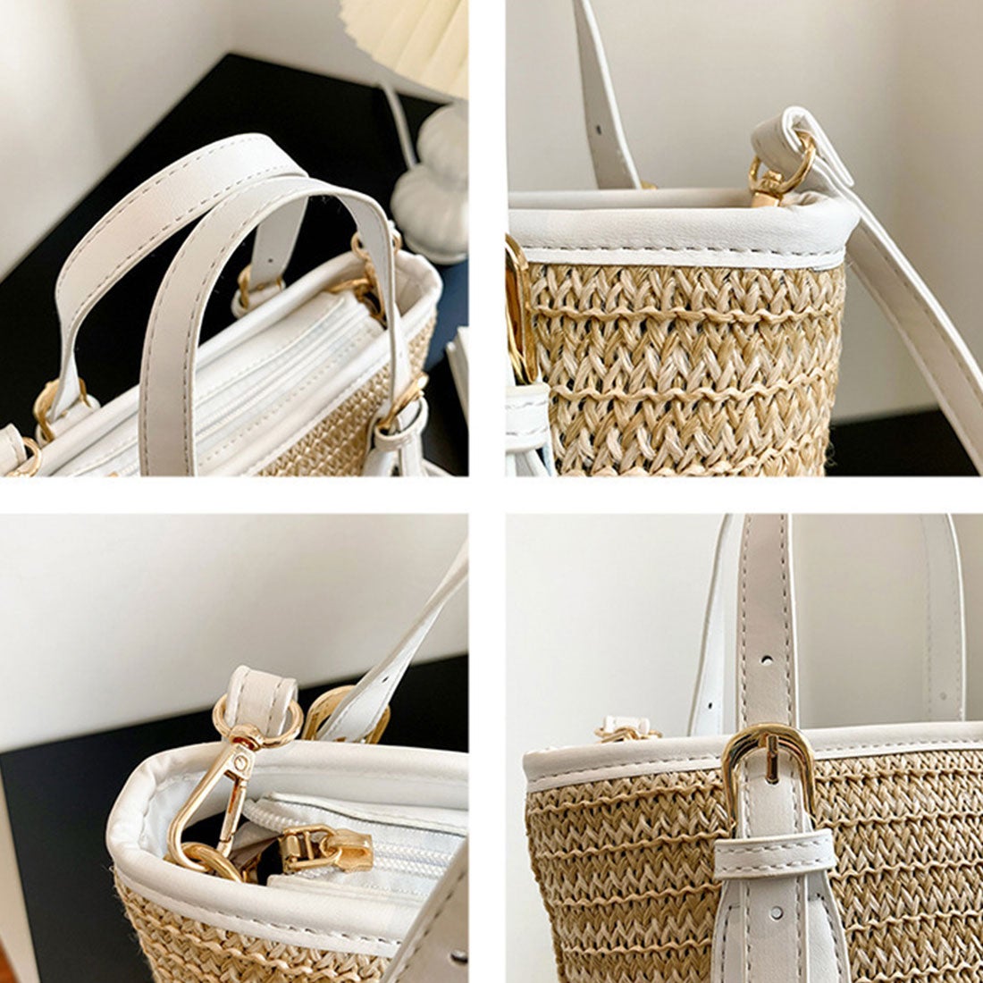 miniministore ストローショルダーバッグ かごバッグ 夏