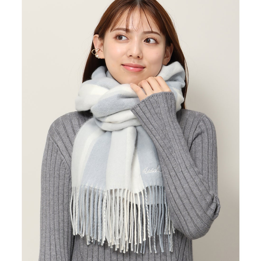 ミッシュマッシュ MISCH MASCH マフラー/MM338701 （BLUE系） -靴