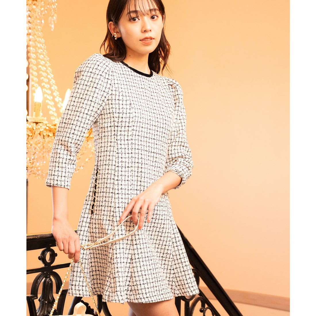 ミッシュマッシュ MISCH MASCH ツイードミニワンピース/MM347419