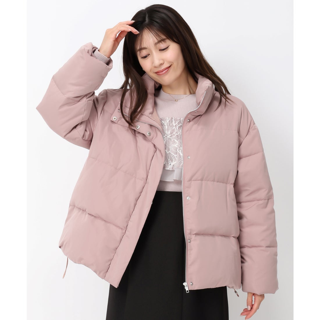 ミッシュマッシュ MISCH MASCH 2024秋冬新作スタンドネックボリューム