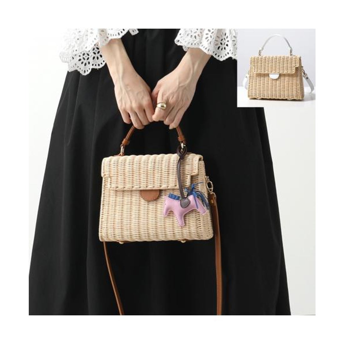 トマソカンドリア Tommaso Candria TOMMASO CANDRIA カゴバッグ 110 籐