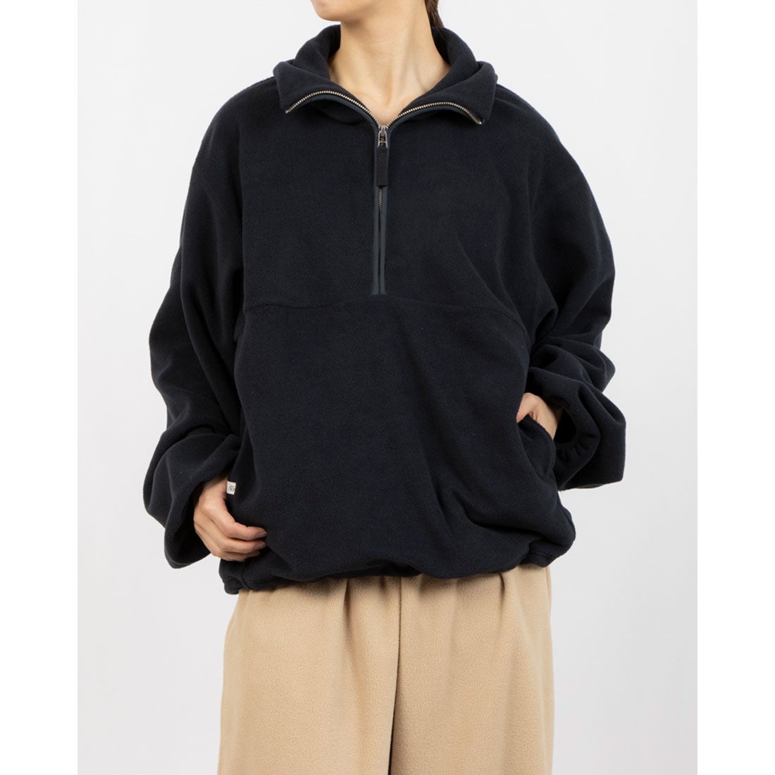 エトレトウキョウ ETRE' TOKYO ドロストヘムエコフリースハーフジップ