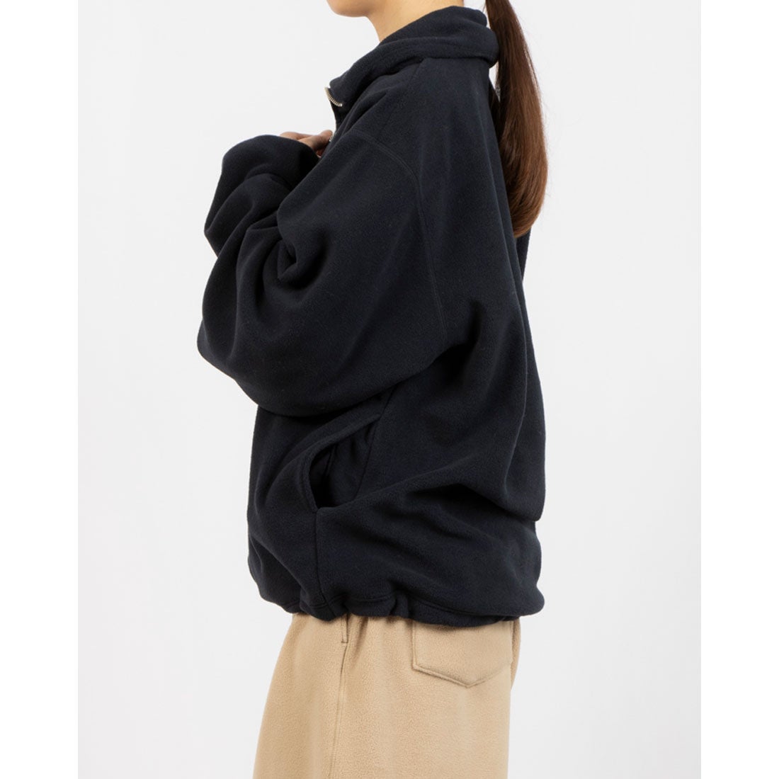 エトレトウキョウ ETRE' TOKYO ドロストヘムエコフリースハーフジップ