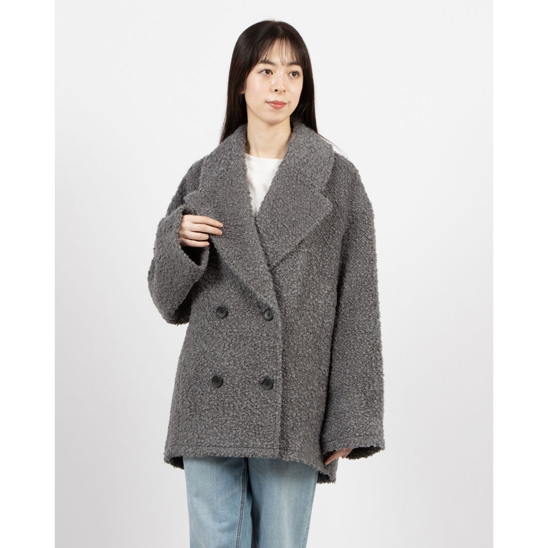 エトレトウキョウ ETRE' TOKYO ビックカラーブークレPコート （GREY