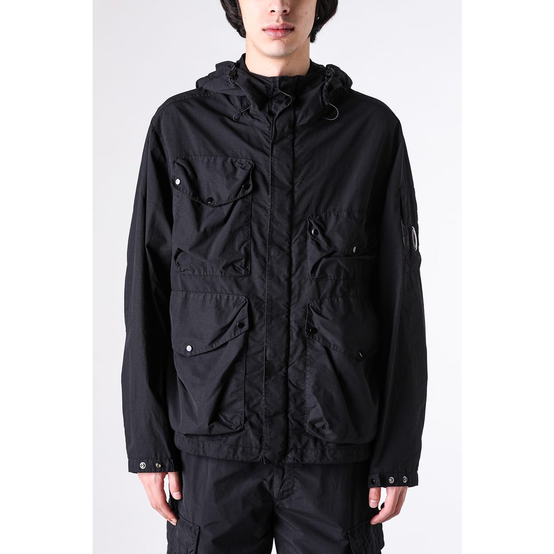 シーピーカンパニー C.P. COMPANY Flatt Nylon Goggle Jacket （Black