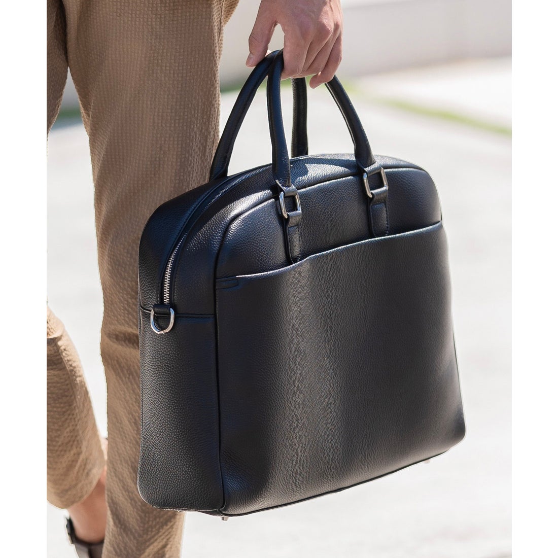 MURA ブリーフケース シュリンクレザー メンズ 本革 トートバッグ