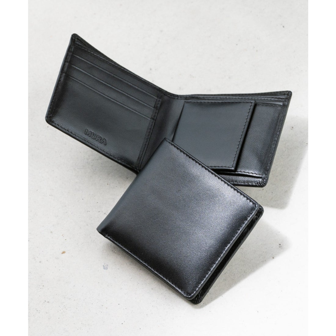 MURA 二つ折り財布 財布 メンズ 本革 二つ折り スリム レザー カード7