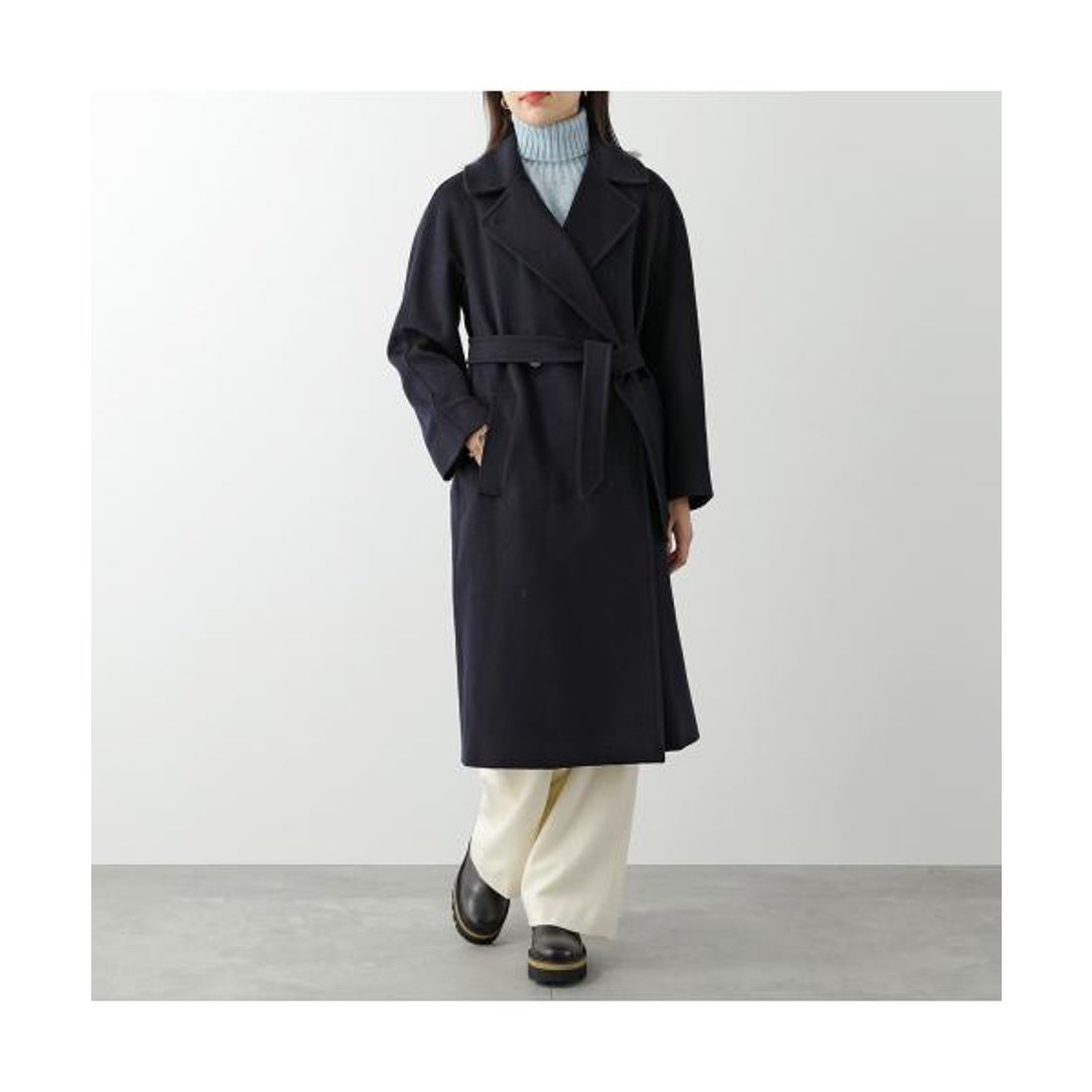 お値段交渉可能 最終引越しの為値下げ】MaxMara ブラックウールコート