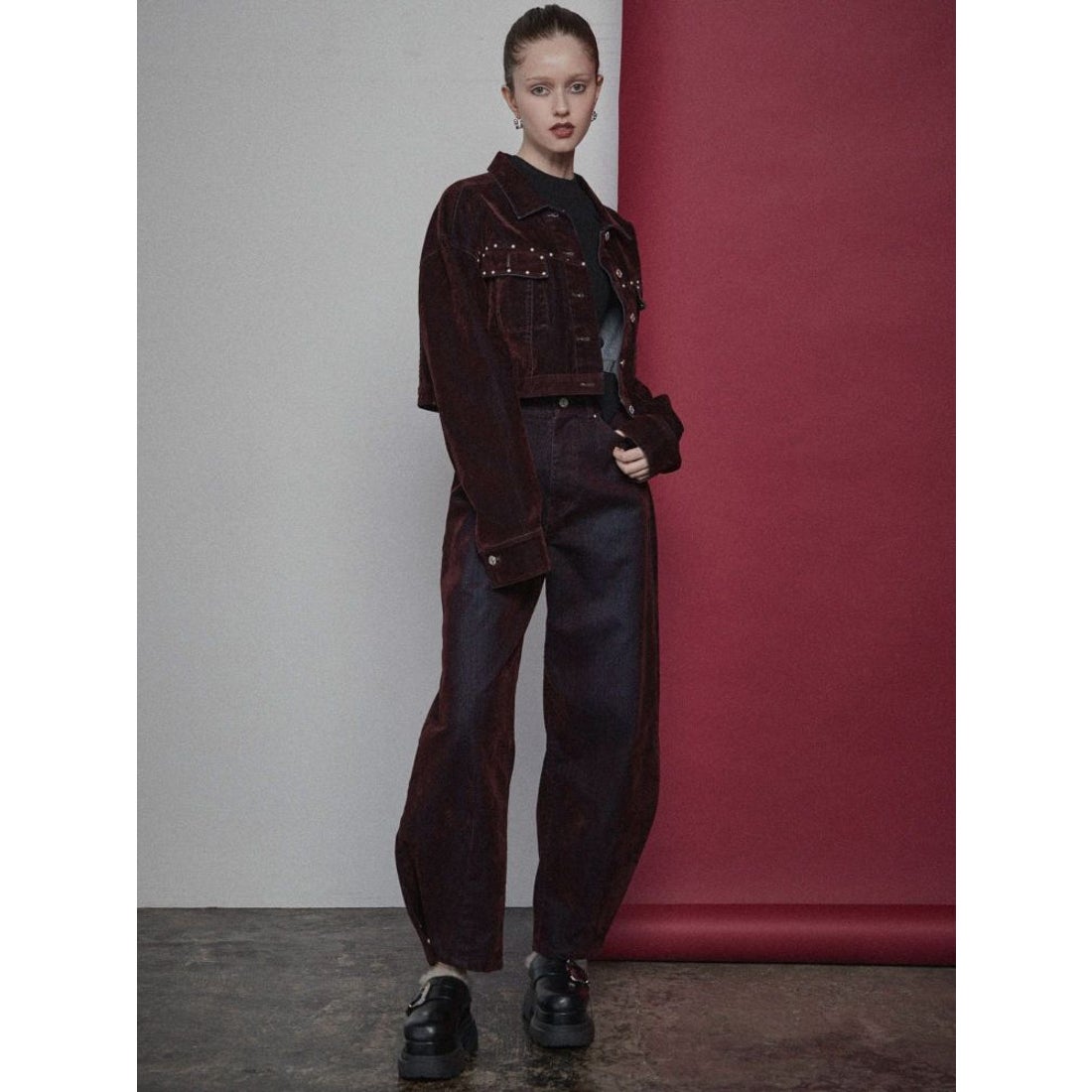 ムルーア MURUA フロッキーデニムジャケット【セット販売対象