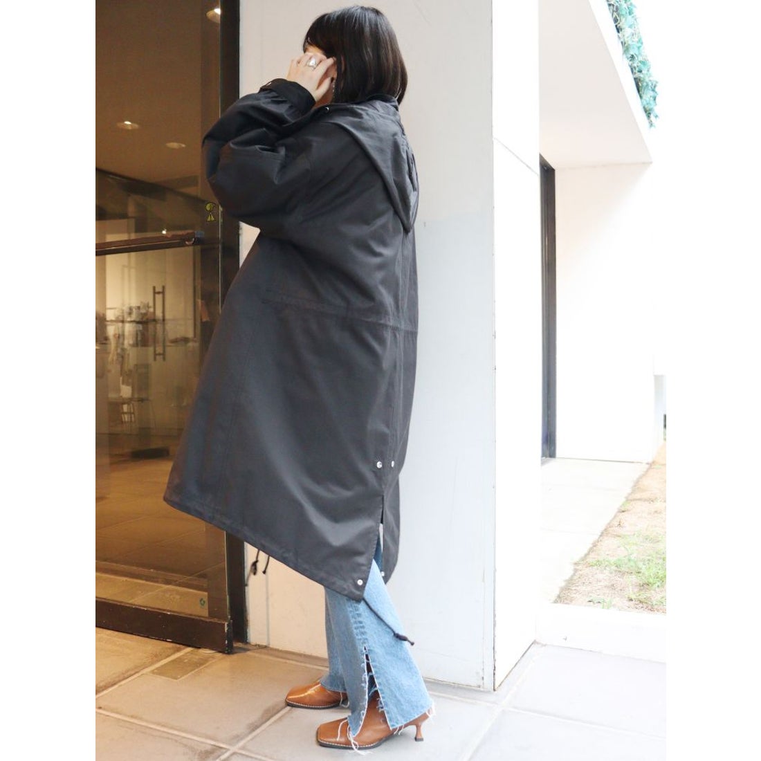 MURUA 3wayボリュームモッズコート（ブラック） -靴＆ファッション通販