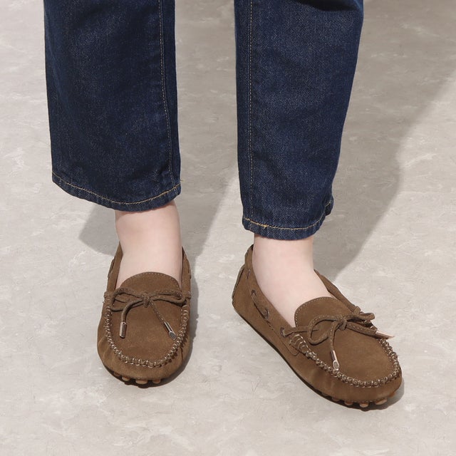 ムア MUA 牛革スエード モカシン （ブラウン） - ファッション通販