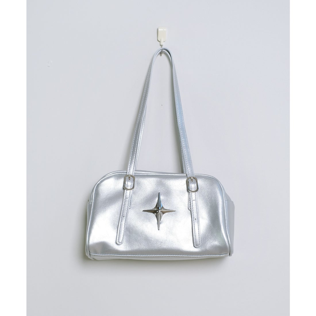 ショップニコニコ ShopNikoNiko ダイヤロゴ フェイクレザー ボストン