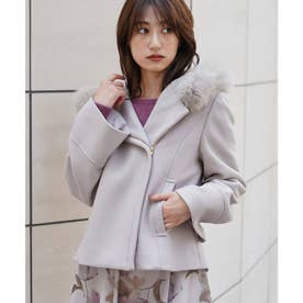 ノエラ NOELA ファー付ショート2WAYコート （ベージュ） -靴