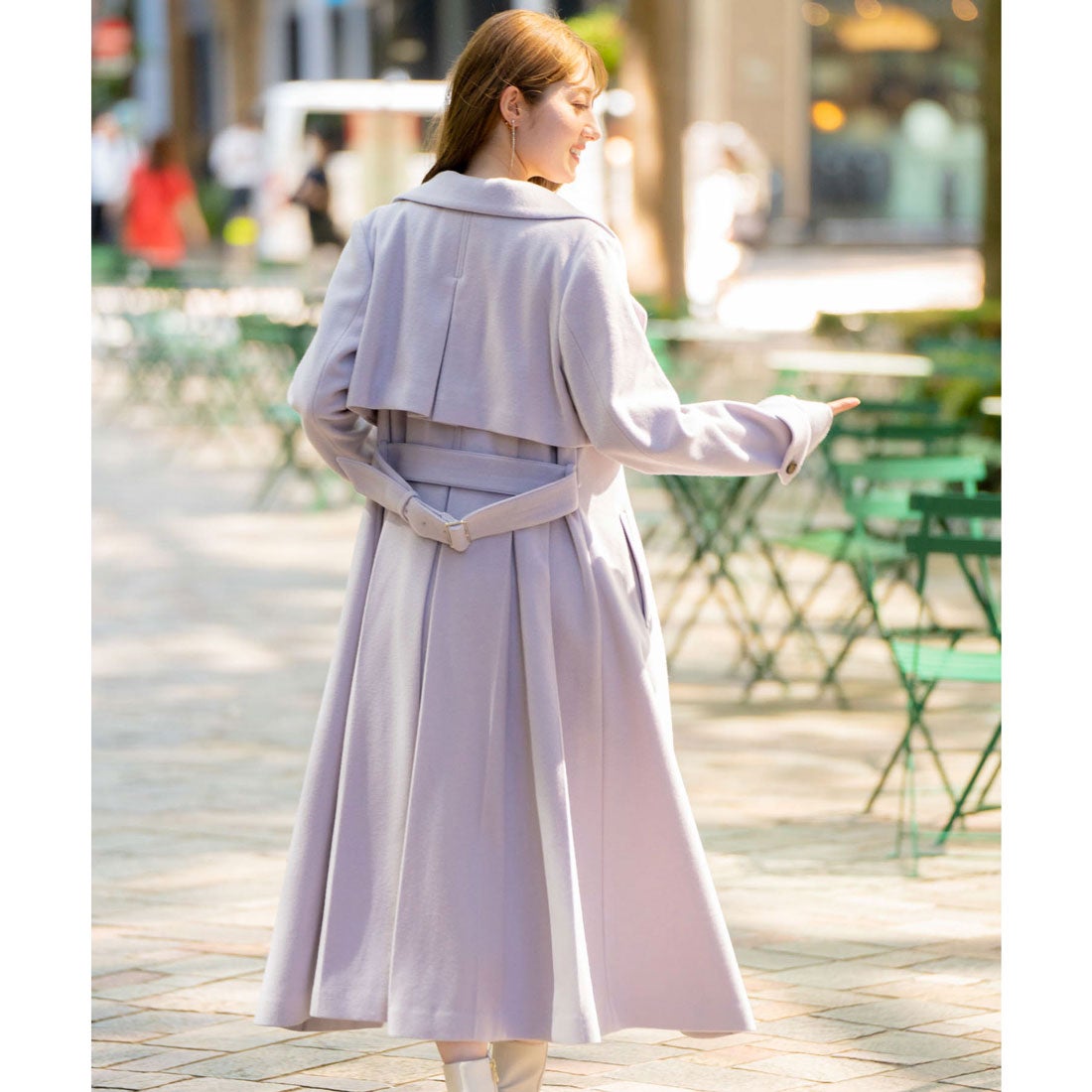 ノエラ NOELA 2WAYカラーバックプリーツウールトレンチコート