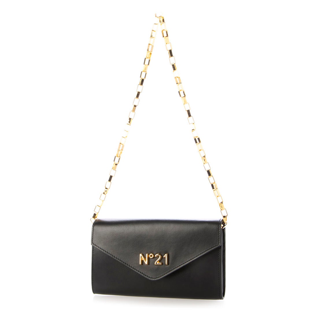 ヌメロヴェントゥーノ N21 メタルロゴ ウォレットバッグ （Black