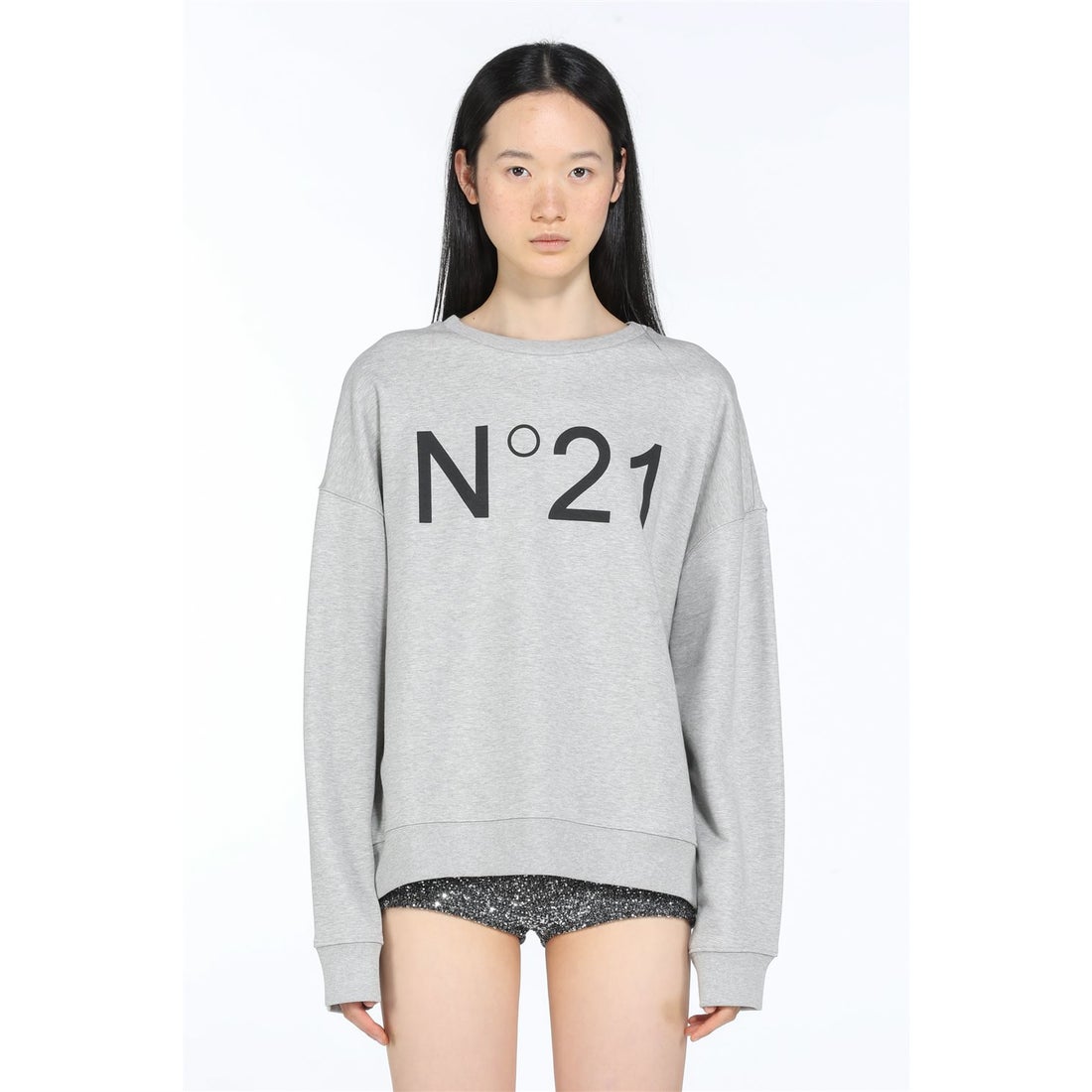 ヌメロヴェントゥーノ N21 ロゴ スウェットプルオーバー （GREY