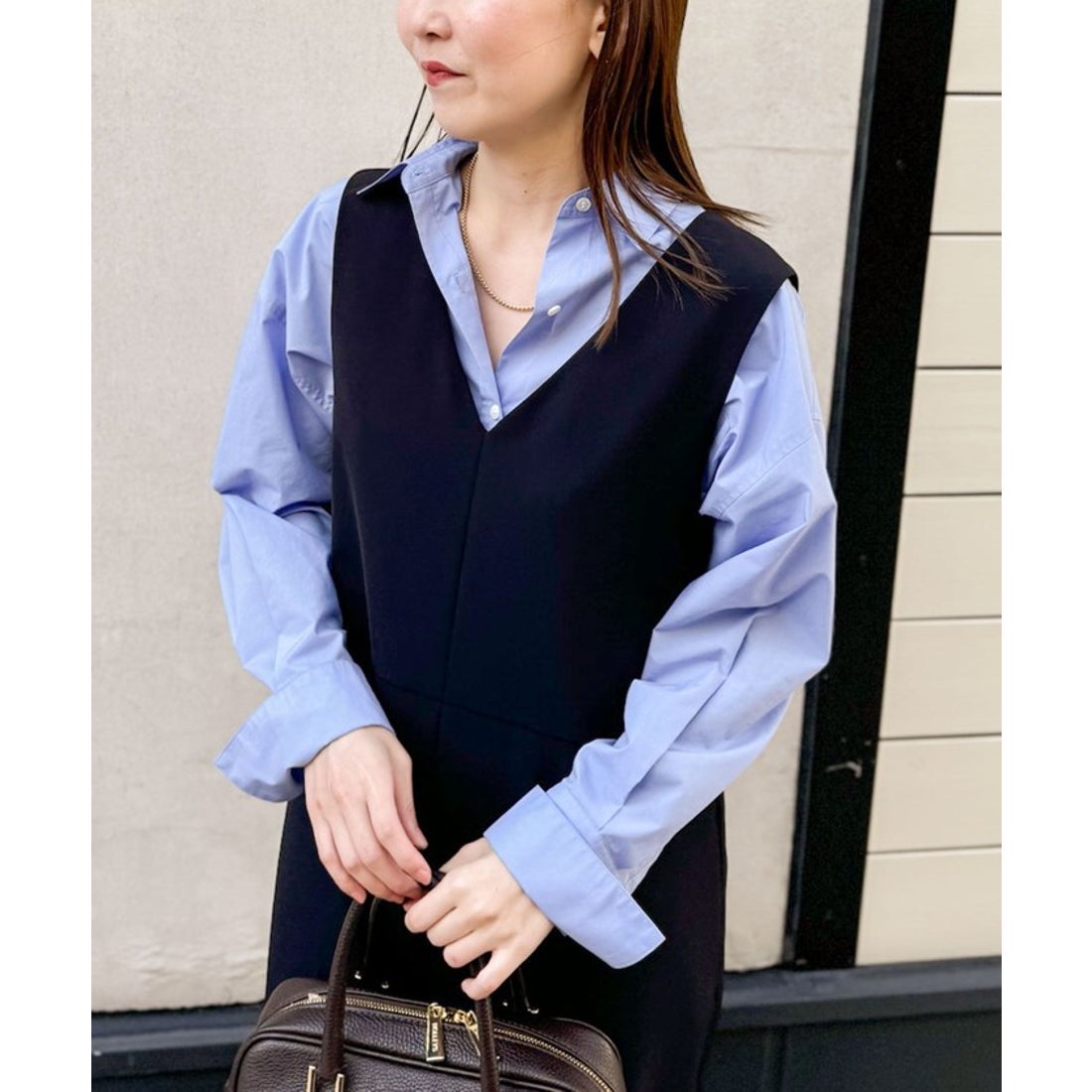 ノーリーズソフィー NOLLEY'S sophi タイプライター2WAYシャツ