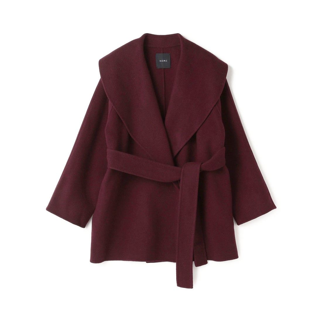ノーク N.O.R.C ウールメルトンミドルリバーコート （ボルドー