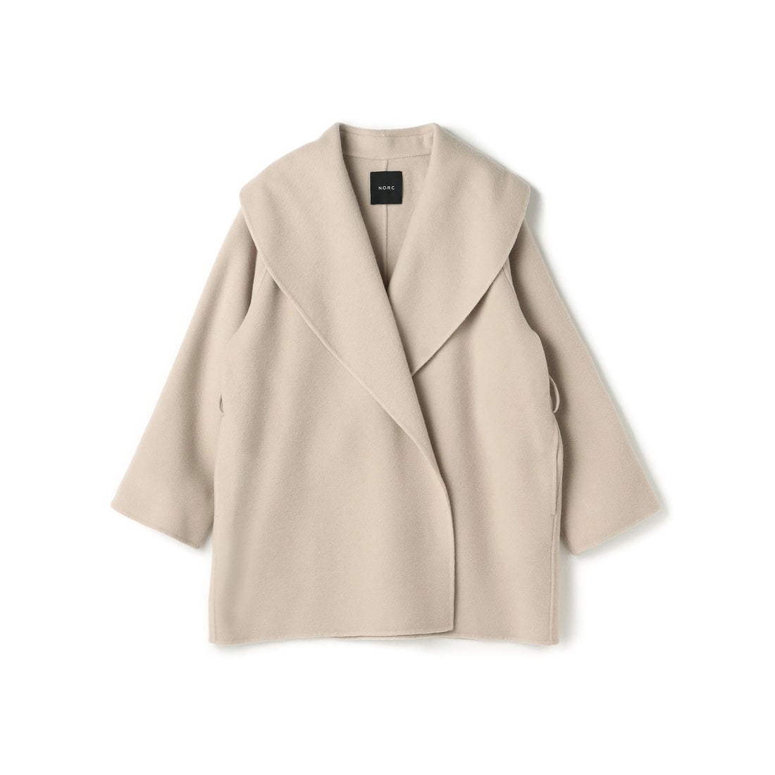 ノーク N.O.R.C ウールメルトンミドルリバーコート （グレージュ