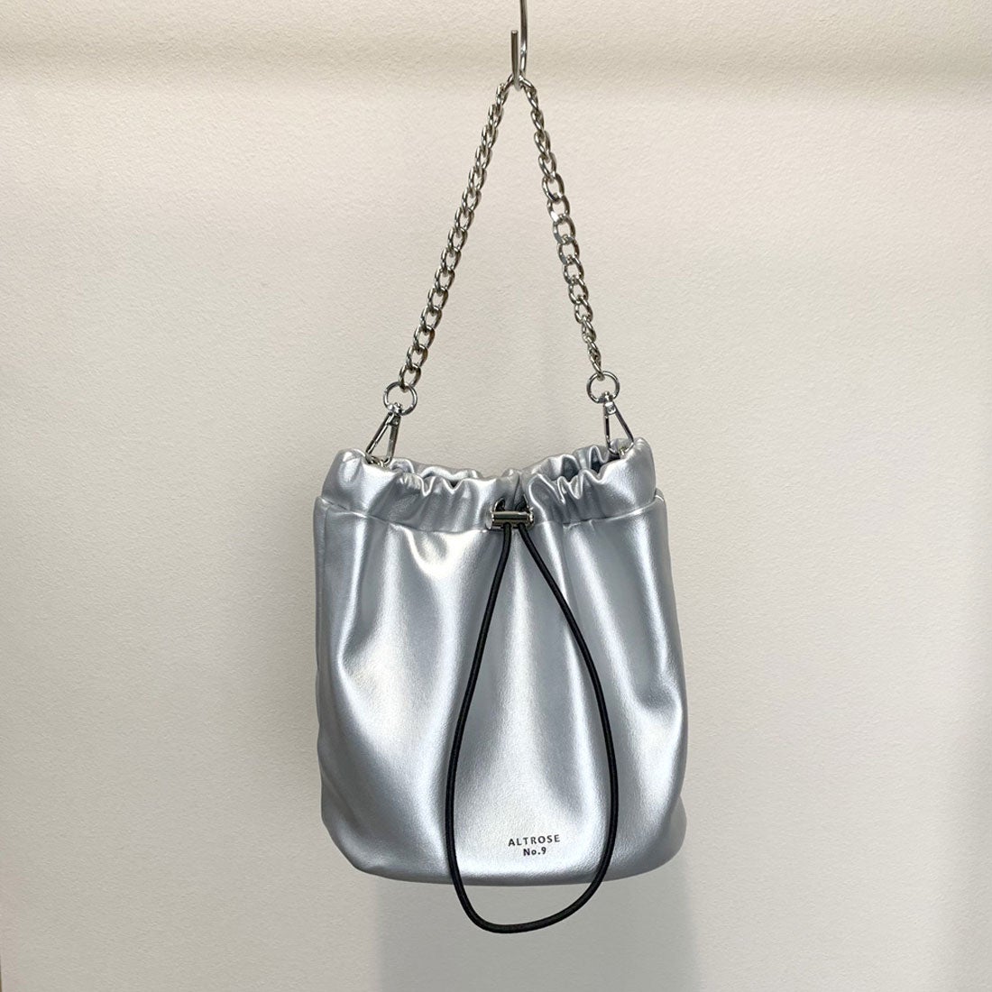 ノンヘッジ non-hedge チェーン巾着2WAYショルダーバッグ （シルバー