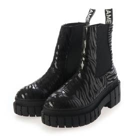 ノーネーム NO NAME KROSS CHELSEA ゼブラ柄厚底サイドゴアブーツ