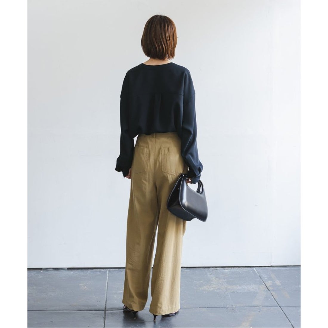 ノーブル NOBLE 《追加》ワークディテールドレープシャツ 2 （ネイビー