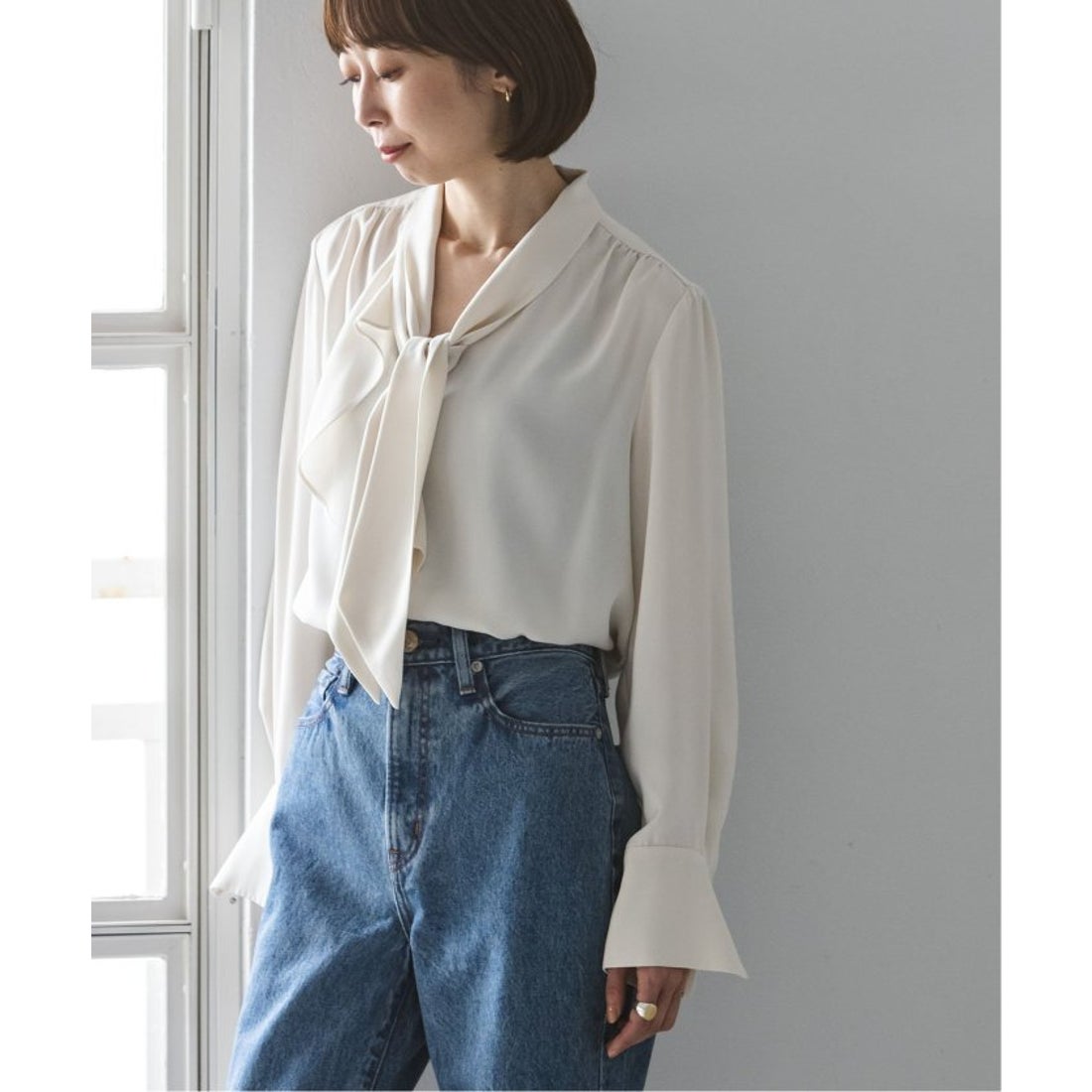 ノーブル NOBLE 《WEB限定追加》ロイヤルサテンボウタイブラウス 3