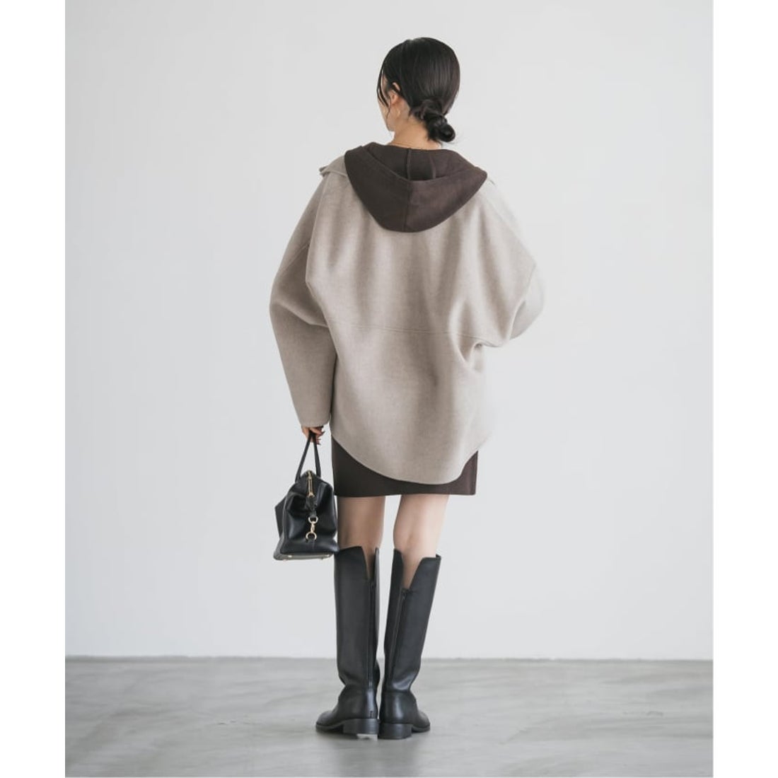 ノーブル NOBLE Super160s リバードルマンショートコート （ベージュ