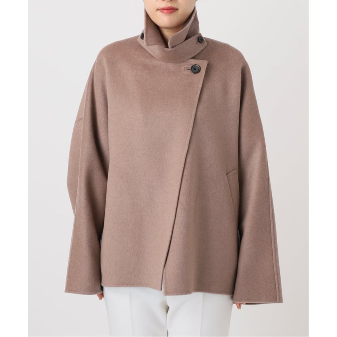 ノーブル NOBLE Super160s リバードルマンショートコート （ベージュ