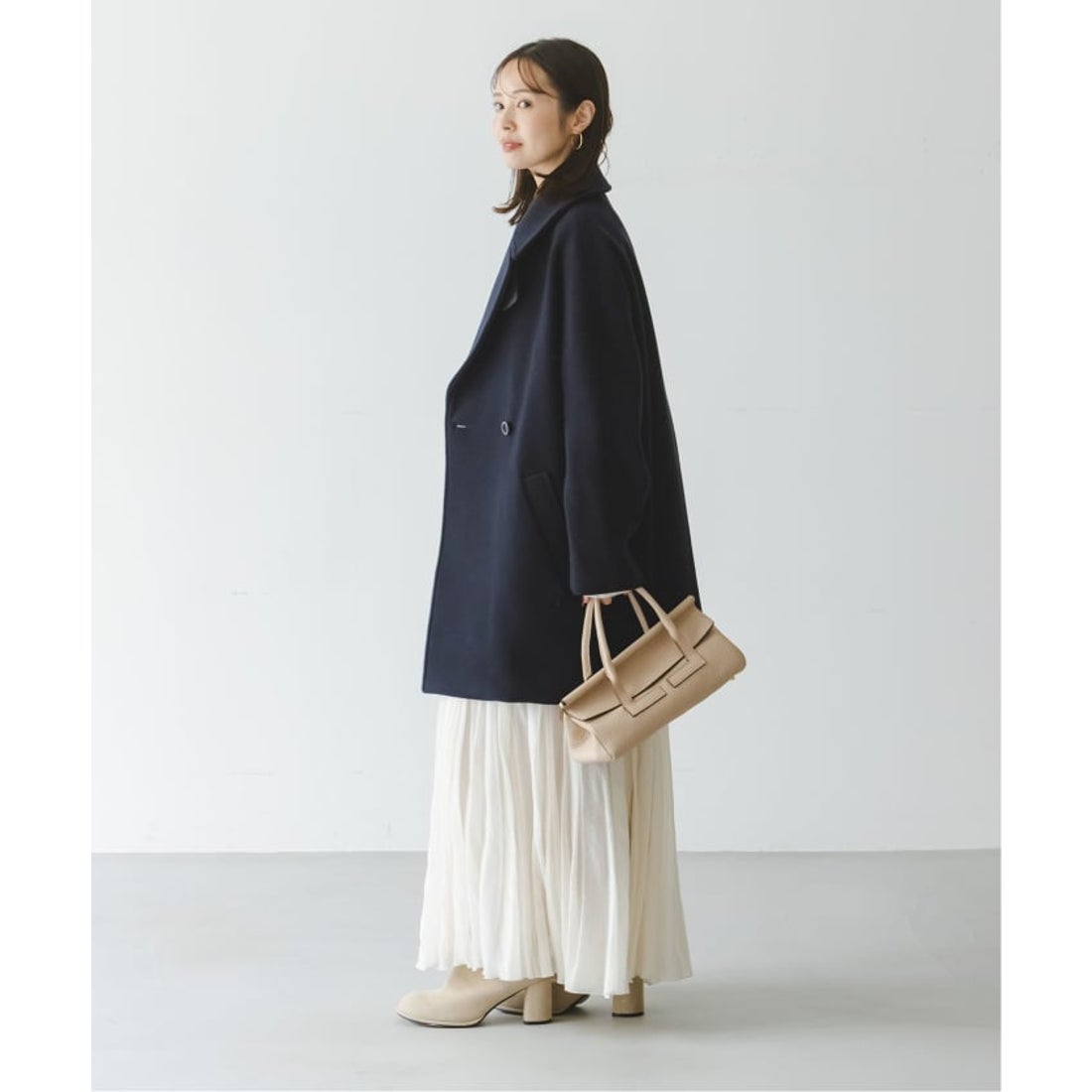 ノーブル NOBLE MTRビッグカラーコート （ベージュ） - ファッション