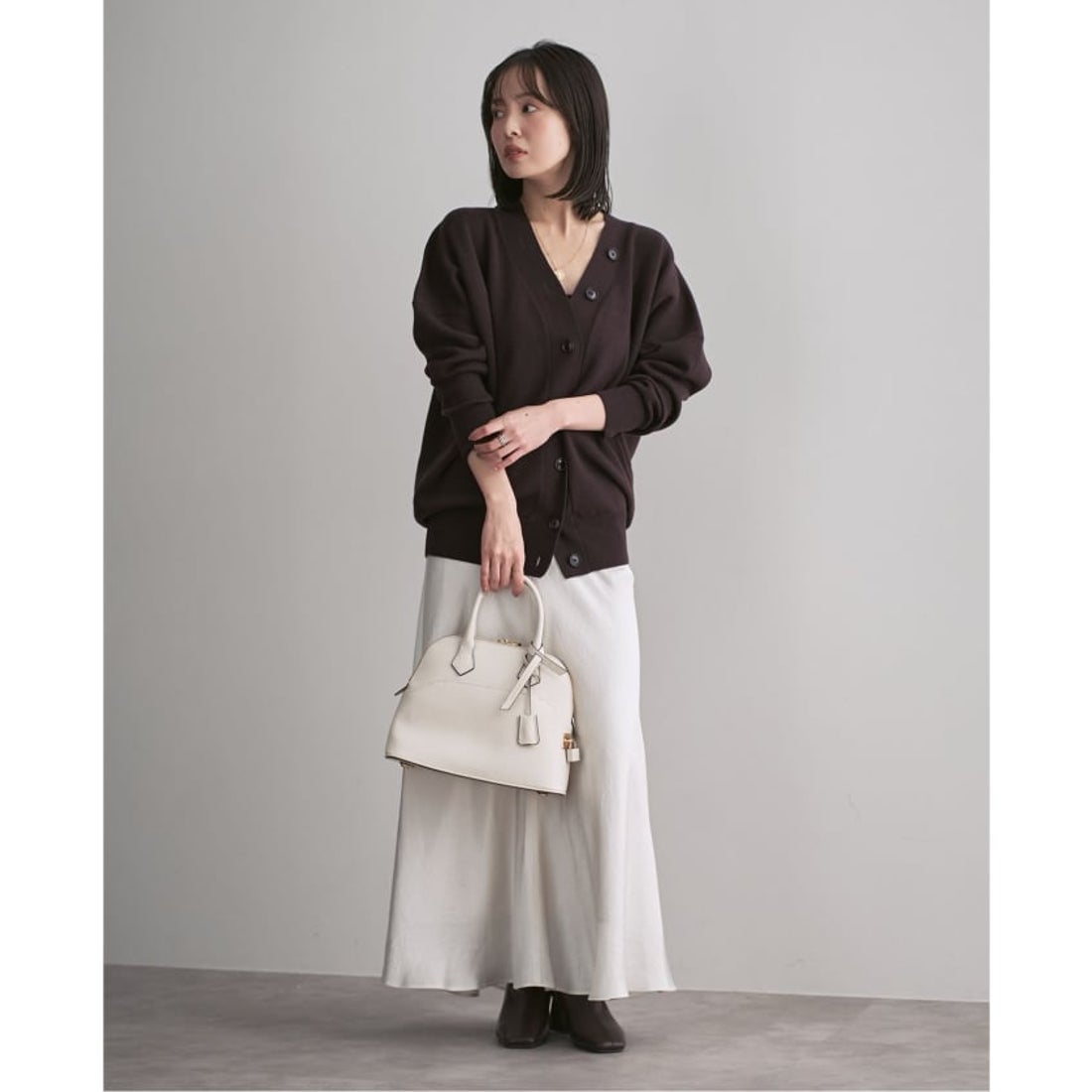 ノーブル NOBLE 《追加》Vネックドルマンカーディガン （ピンク A