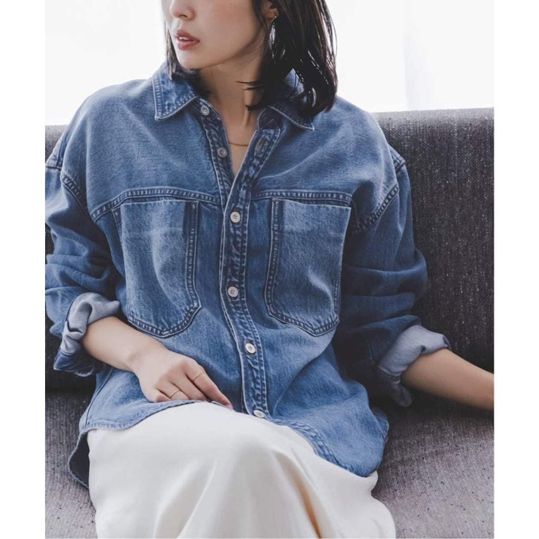 ノーブル NOBLE 《26SS先行予約》フェードカラービッグポケットシャツ