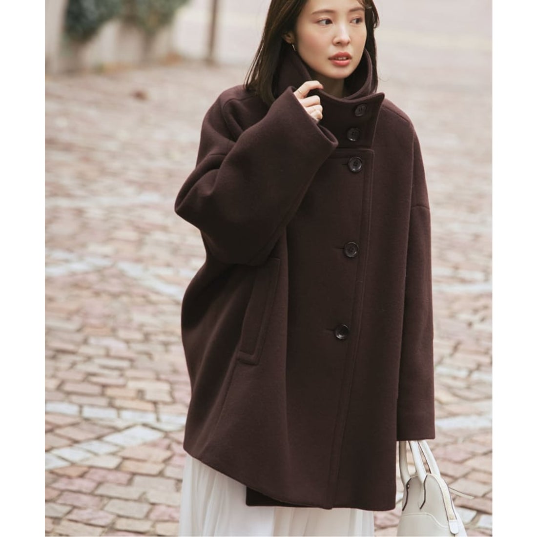 ノーブル NOBLE 《追加・WEB限定カラー》スタンドカラーオーバーコート