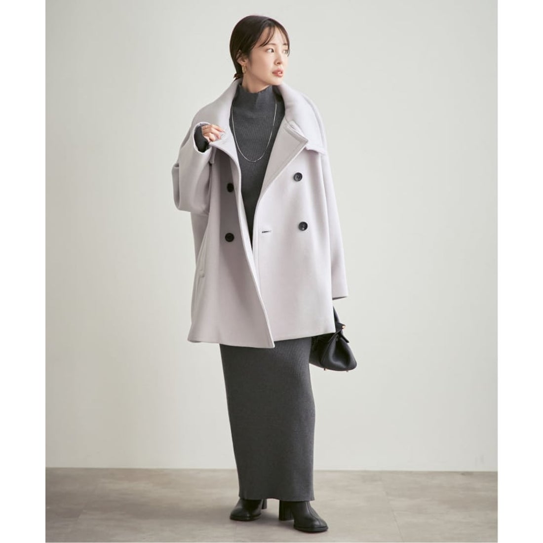 ノーブル NOBLE 《追加・WEB限定カラー》スタンドカラーオーバーコート