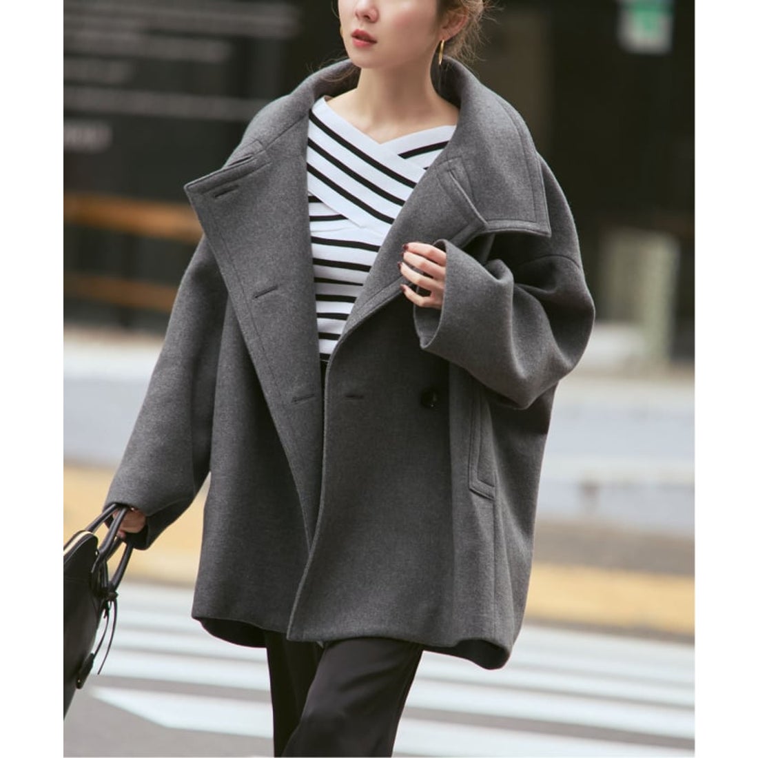 ノーブル NOBLE 《追加・WEB限定カラー》スタンドカラーオーバーコート