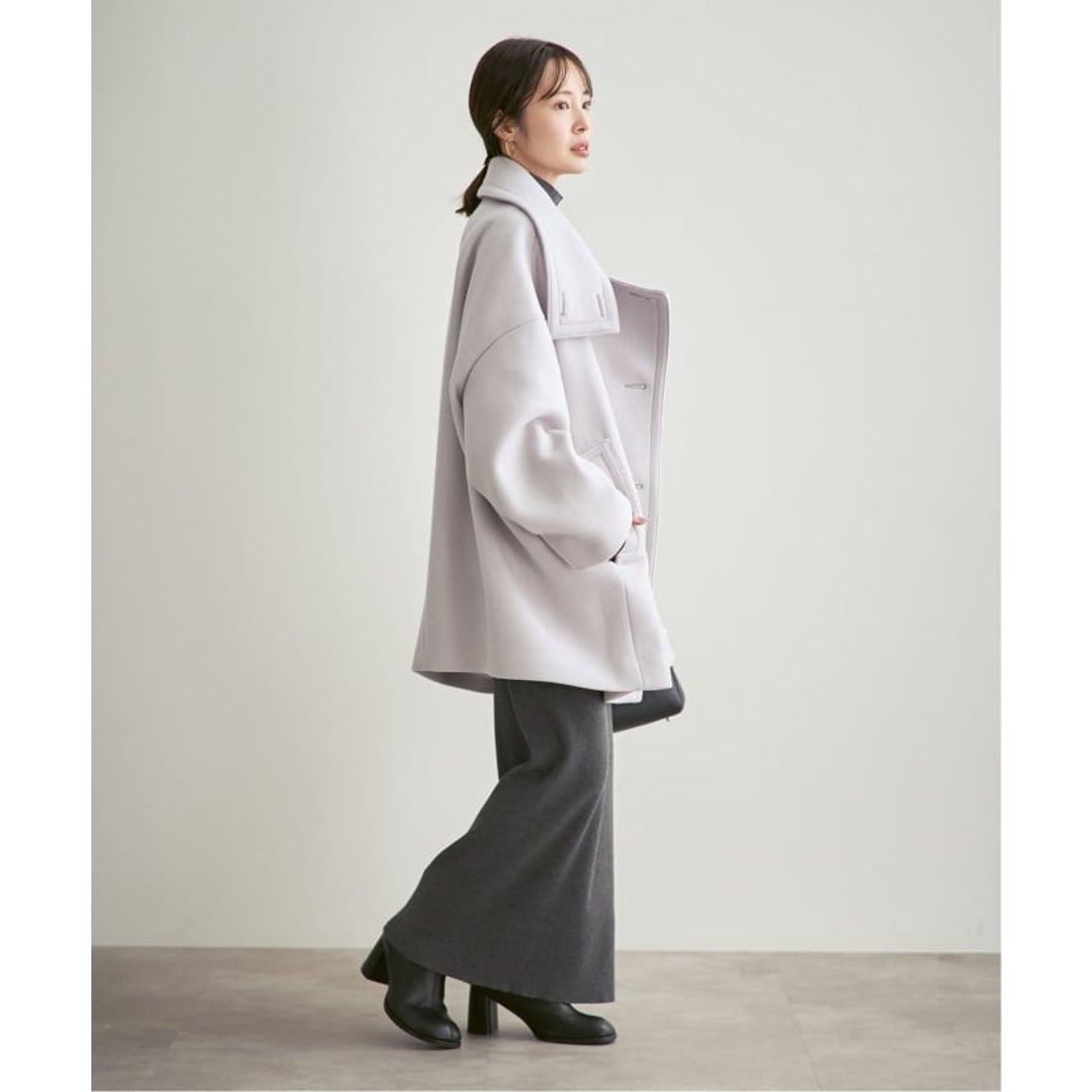ノーブル NOBLE 《追加・WEB限定カラー》スタンドカラーオーバーコート